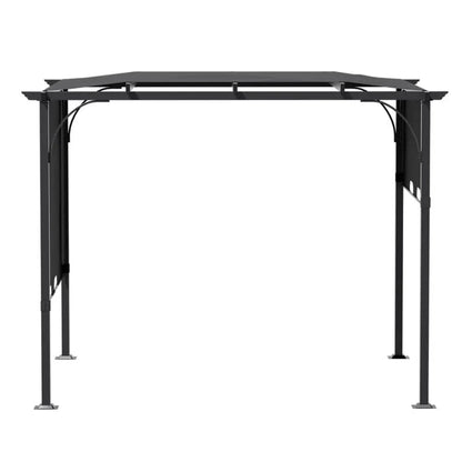 3x3x2.3m/3x4x2.3m Dark Grey Pergola Style Shade Canopy with Adjustable Roof - House Comfort