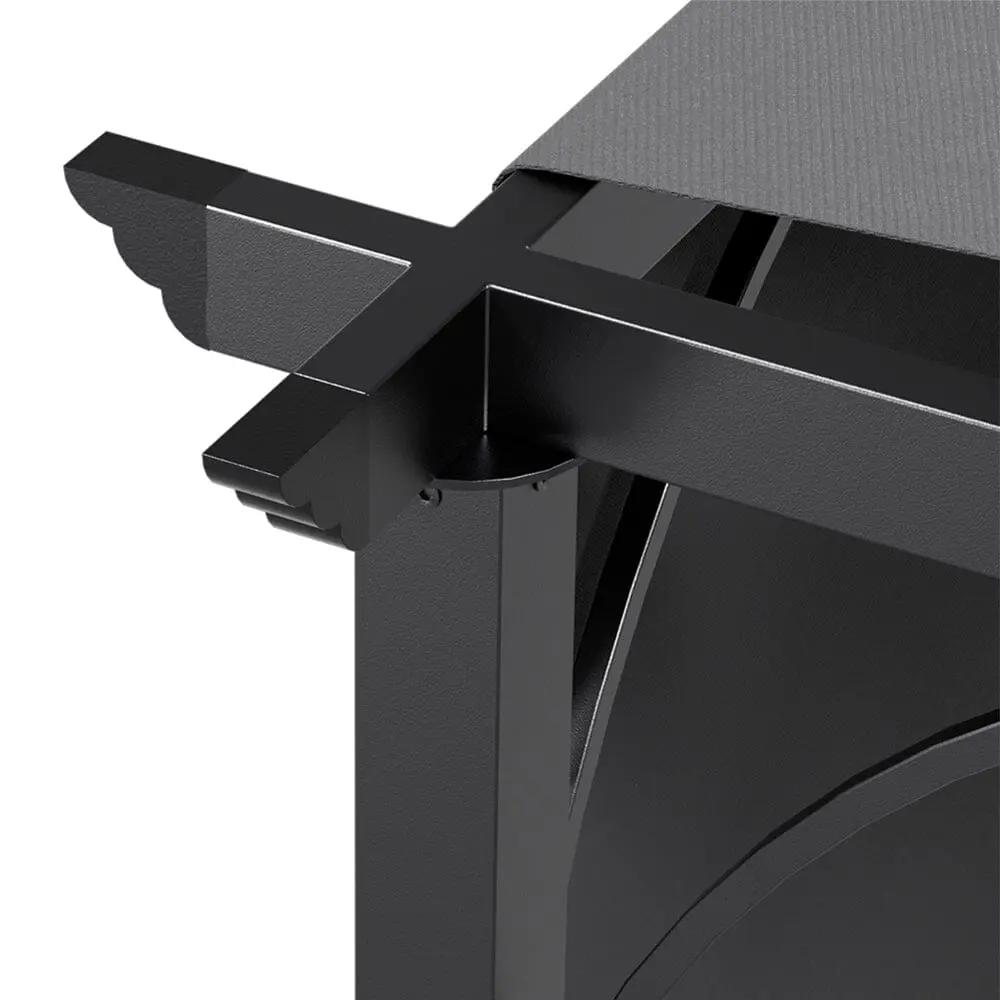 3x3x2.3m/3x4x2.3m Dark Grey Pergola Style Shade Canopy with Adjustable Roof - House Comfort