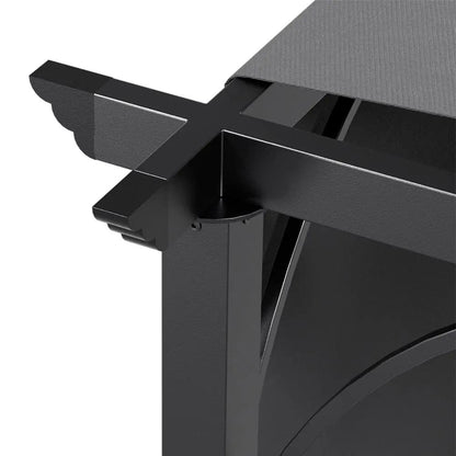 3x3x2.3m/3x4x2.3m Dark Grey Pergola Style Shade Canopy with Adjustable Roof - House Comfort