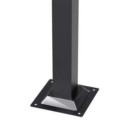 3x3x2.3m/3x4x2.3m Dark Grey Pergola Style Shade Canopy with Adjustable Roof - House Comfort