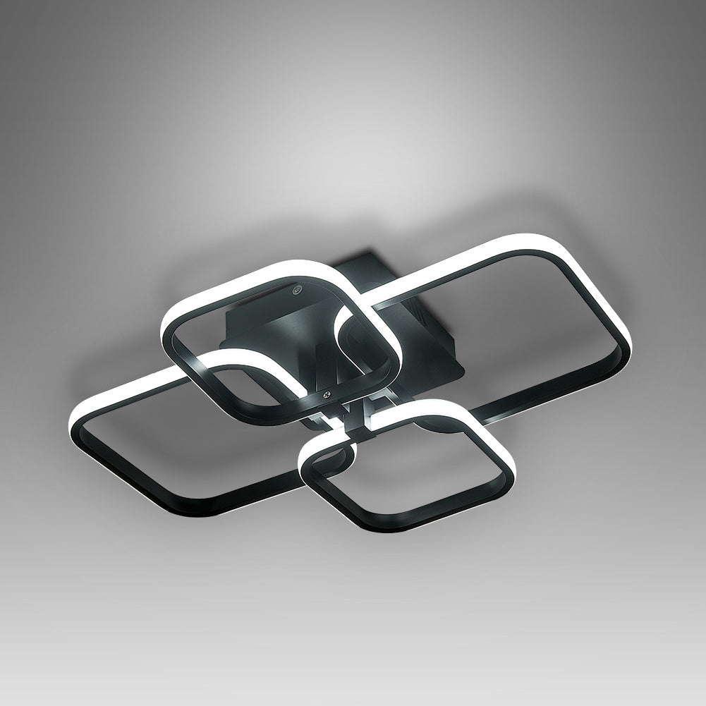 4 - Head LED Ceiling Light Black Frame Chandelier Lamp - House Comfort