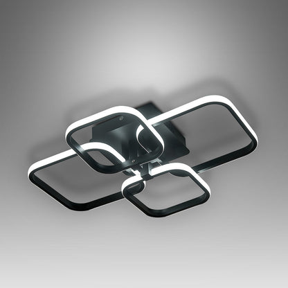 4 - Head LED Ceiling Light Black Frame Chandelier Lamp - House Comfort