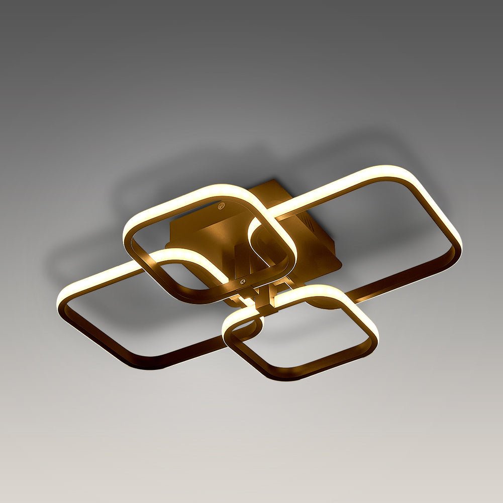 4 - Head LED Ceiling Light Black Frame Chandelier Lamp - House Comfort