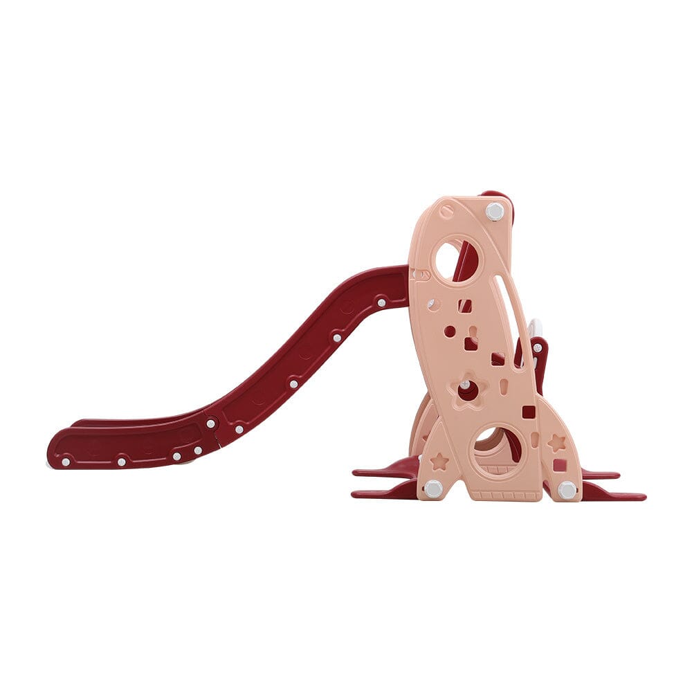 4 - in - 1 Toddler Climber and Swing Set with Basketball Hoop Kids Swing and Slide Set for Indoor Outdoor Playground - House Comfort