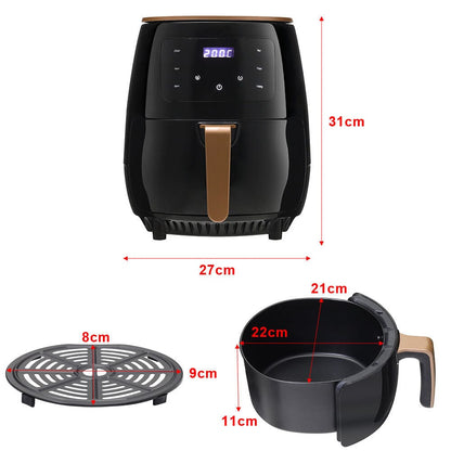 4 Litre Air Fryer with Non - stick Basket and Digital Screen Control - House Comfort