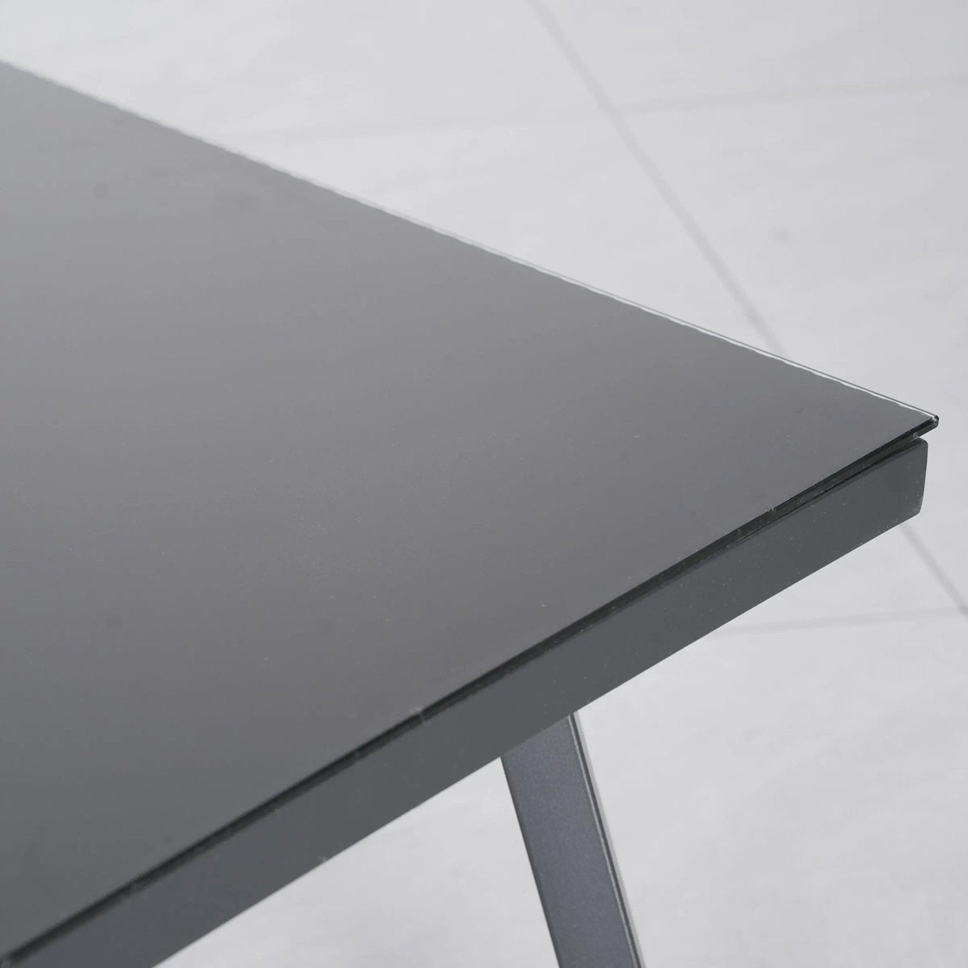 4 Piece Aluminium Outdoor Sofa Set with Glass Table Garden Furniture - House Comfort