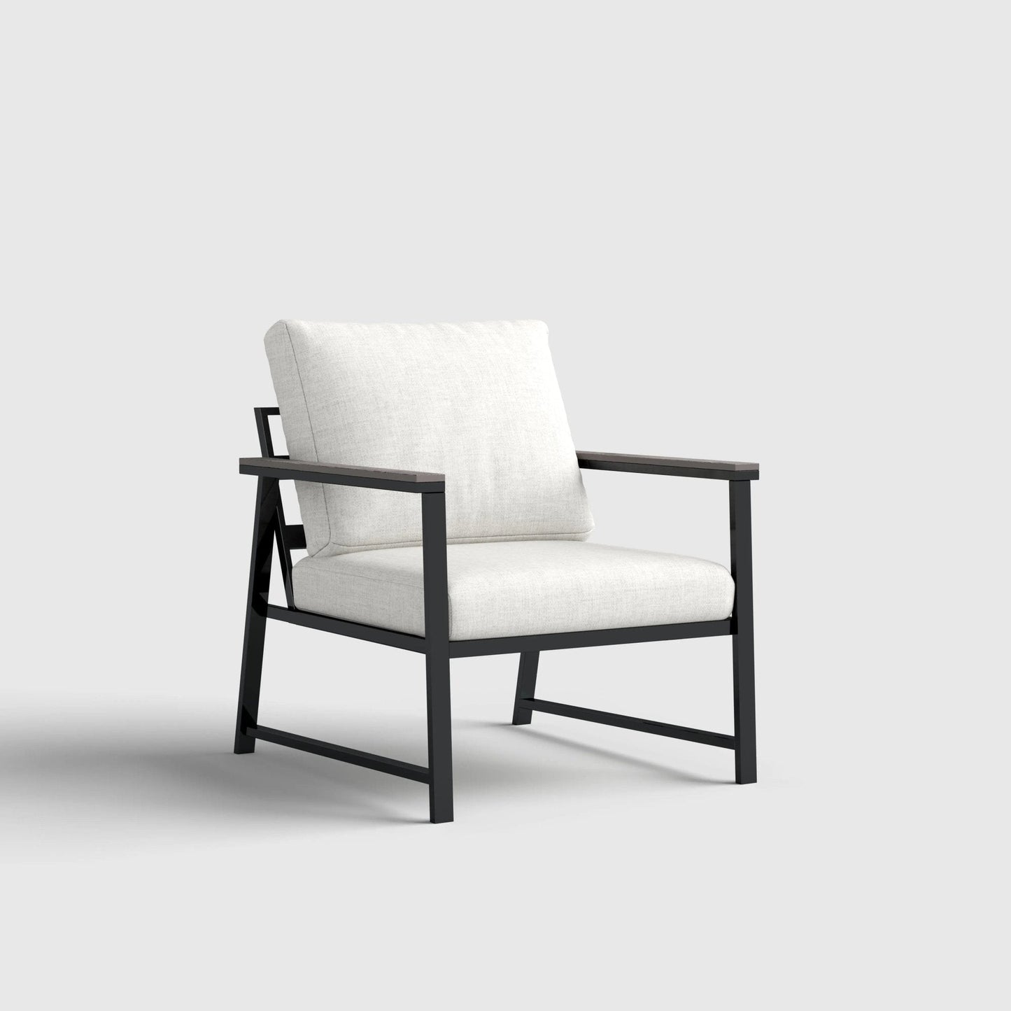 4 Piece Aluminium Outdoor Sofa Set with Glass Table Garden Furniture - House Comfort