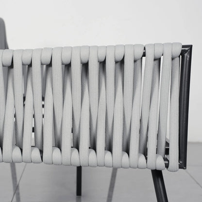 4 Piece Aluminium Outdoor Sofa Set with Glass Table Garden Furniture - House Comfort