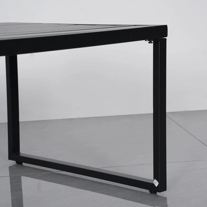 4 Piece Aluminium Outdoor Sofa Set with Glass Table Garden Furniture - House Comfort