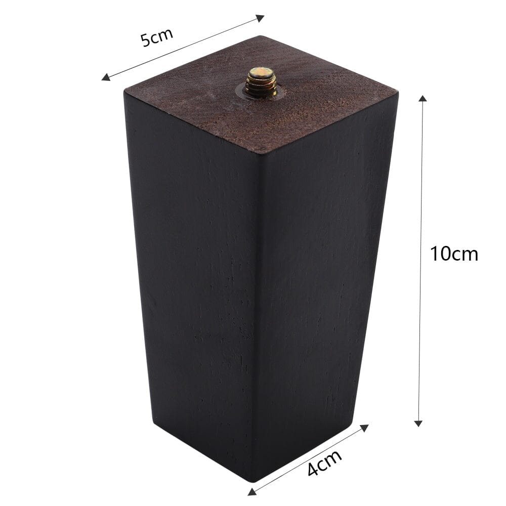 4 Pieces Square Wooden Furniture Legs Chair Sofa Feet Replacement - House Comfort