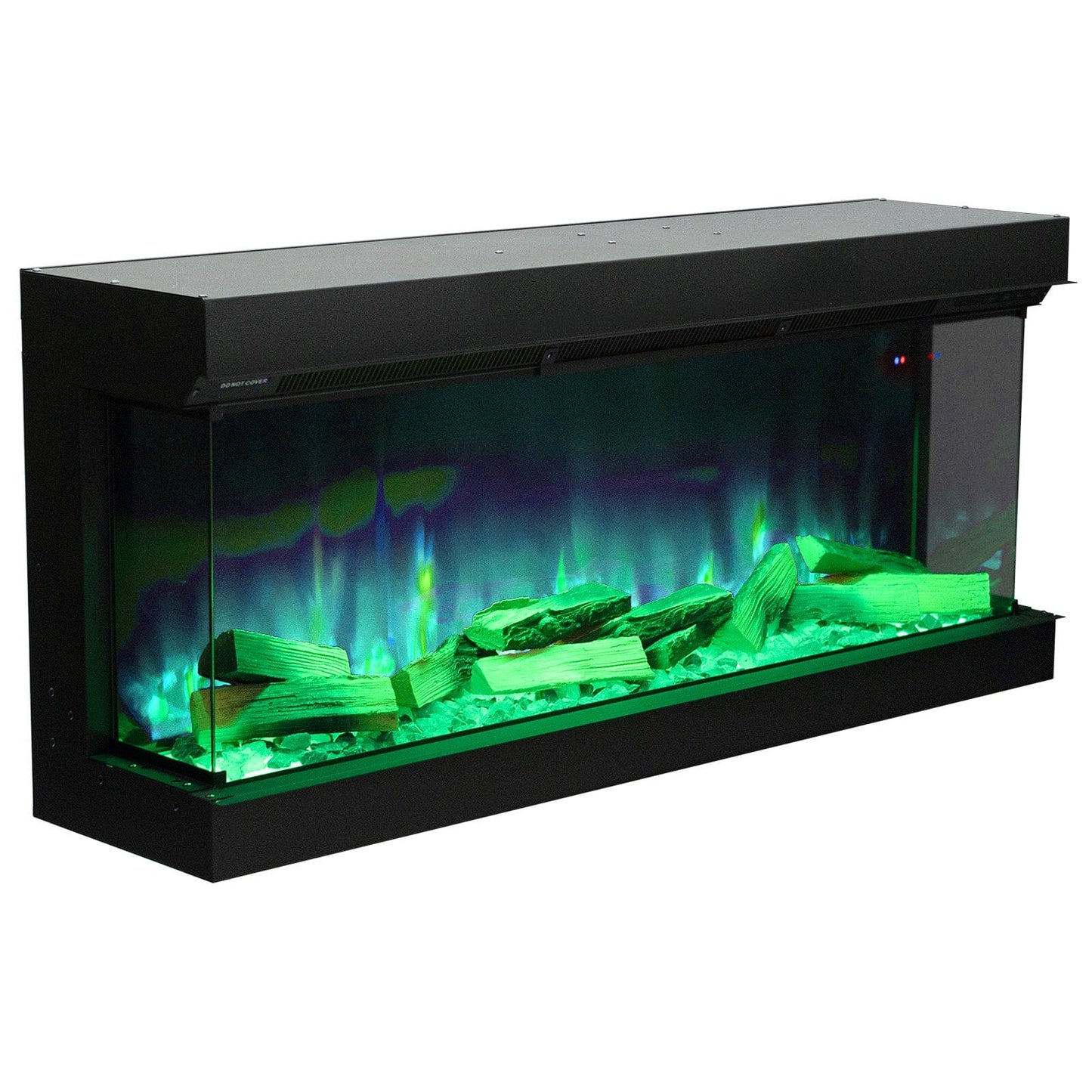 40/50/60/70 - Inch 3 - Sided Freestanding Electric Fireplace 12 Flame Colours and 5 Brightness Modes - House Comfort