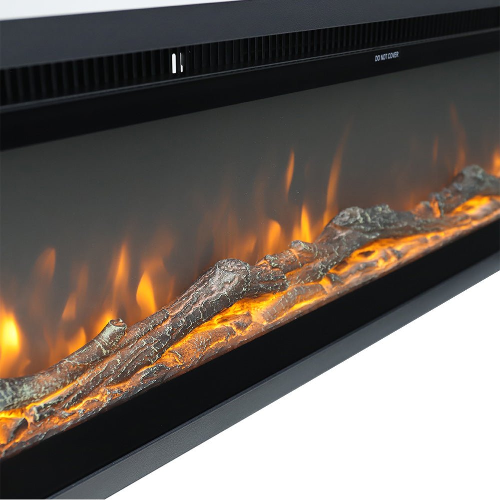 40/50/60/70/80 Inch Electric Fireplace 9 Colour LED Flame Effect Heater With Remote Control - House Comfort