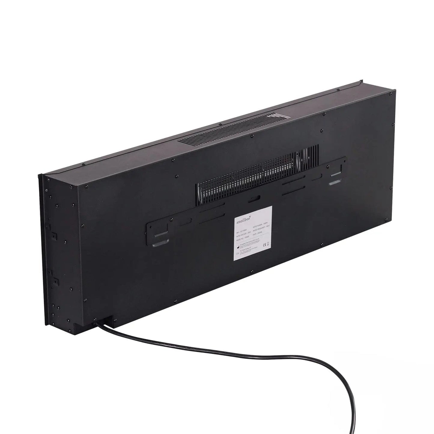 40/50/60inch Black Wall Mounted & Recessed Electric Fireplace with Adjustable Flame & Brightness - House Comfort