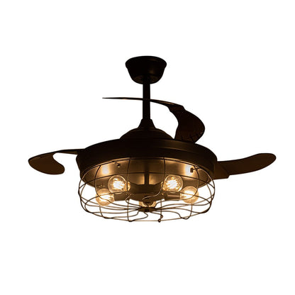 42 Inch Caged Style Ceiling Fan with Light 3 ABS Fan Blades - House Comfort