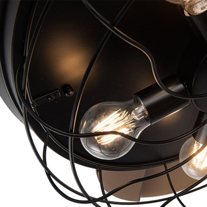 42 Inch Caged Style Ceiling Fan with Light 3 ABS Fan Blades - House Comfort