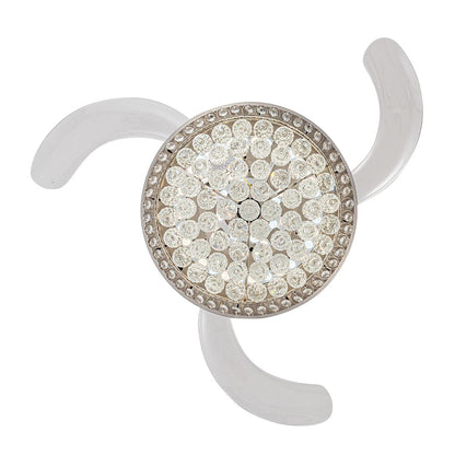 42 Inch Ceiling Fan with LED Light Crystal Chandelier Dimmable - House Comfort