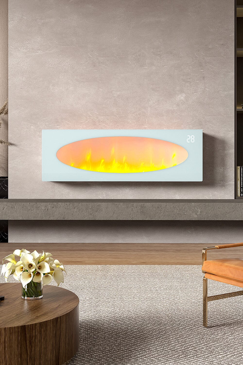 42 Inch Freestanding Electric Fireplace 2000W 7 Vibrant Colours - House Comfort