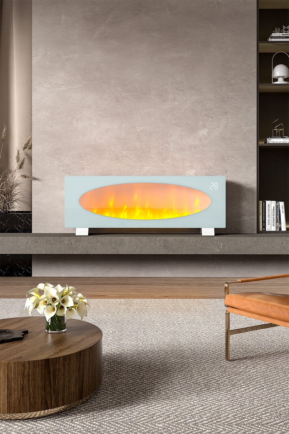 42 Inch Freestanding Electric Fireplace 2000W 7 Vibrant Colours - House Comfort