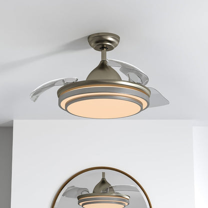 42 Inch Retractable Ceiling Fan Light Lamp with Remote Control - House Comfort