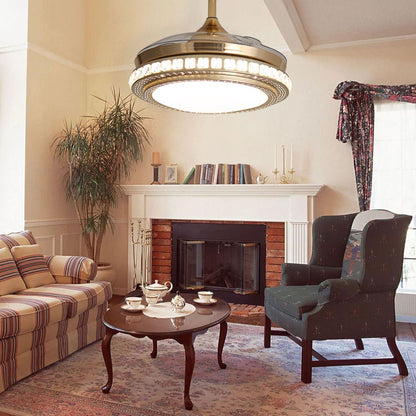 42 Inch Retractable Ceiling Fan Light Lamp with Remote Control - House Comfort