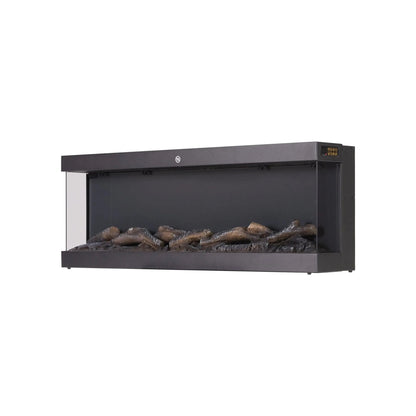 42/48/56/72inch 3 - Sided Black/White Electric Fireplace with Remote Control, WiFi Function, Adjustable LED Flames and Heating Modes - House Comfort