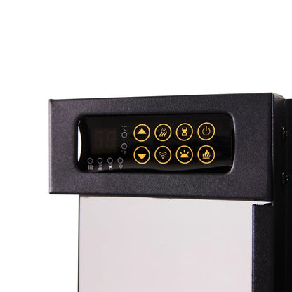 42/48/56/72inch 3 - Sided Black/White Electric Fireplace with Remote Control, WiFi Function, Adjustable LED Flames and Heating Modes - House Comfort