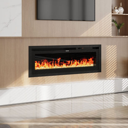42/50/60/73 inch Electric Fire 12 Vibrant Flame Colours Electric Fireplace with Remote - House Comfort