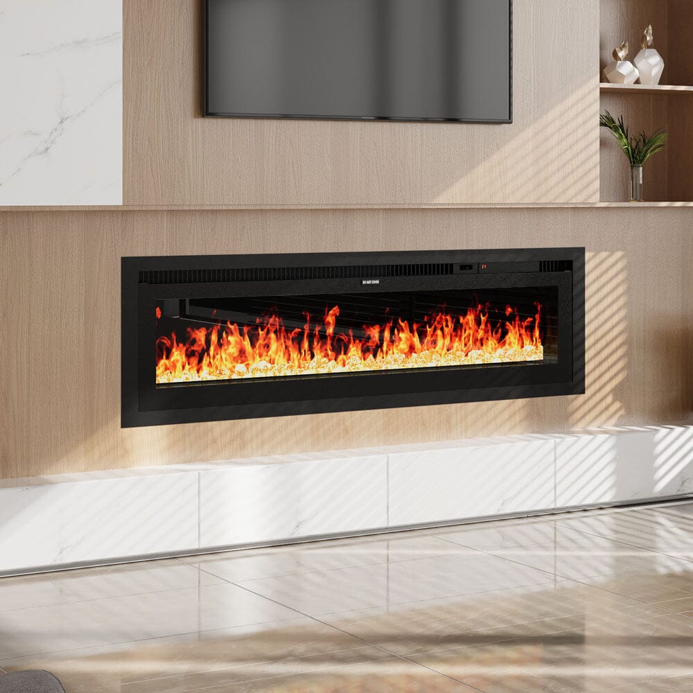 42/50/60/73 inch Electric Fire 12 Vibrant Flame Colours Electric Fireplace with Remote - House Comfort