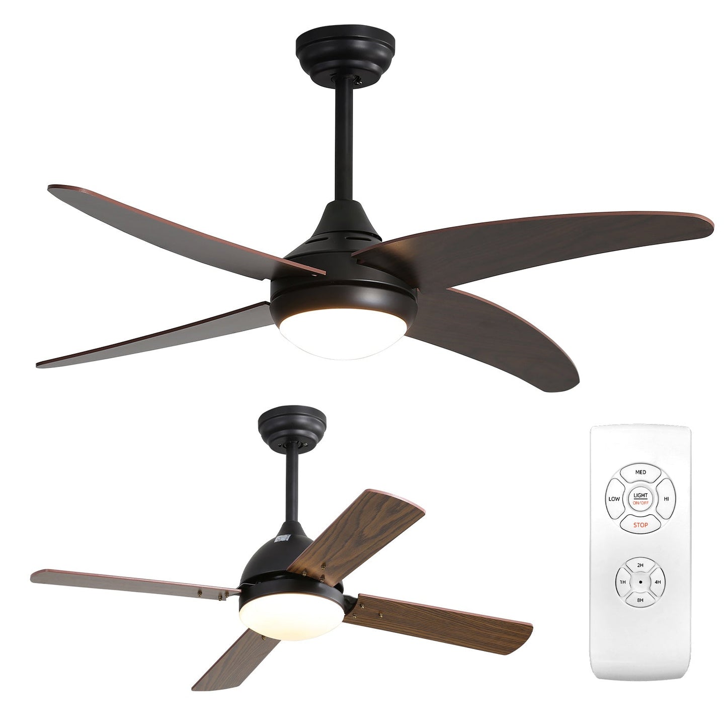 42Inch/48Inch Ceiling Fan Light with LED Lamp & Remote Control - House Comfort