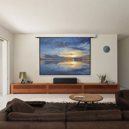 4:3 Manual Pull Down Projector Screen Home Theater Projection Movie Screen - House Comfort