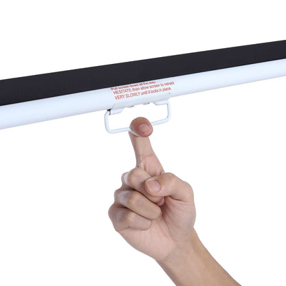 4:3 Manual Pull Down Projector Screen Home Theater Projection Movie Screen - House Comfort