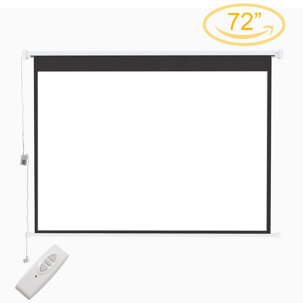 4:3 Wall Mount Electric Projector Screen for Home Theater Movie and Office - House Comfort