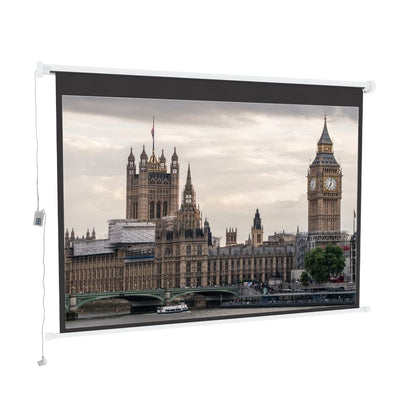 4:3 Wall Mount Electric Projector Screen for Home Theater Movie and Office - House Comfort