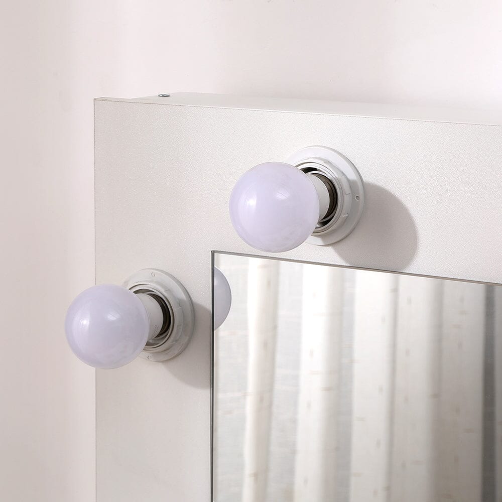 43cm D Hollywood Dressing Table with Large Lighted Mirror - House Comfort