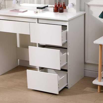 43cm D Hollywood Dressing Table with Large Lighted Mirror - House Comfort