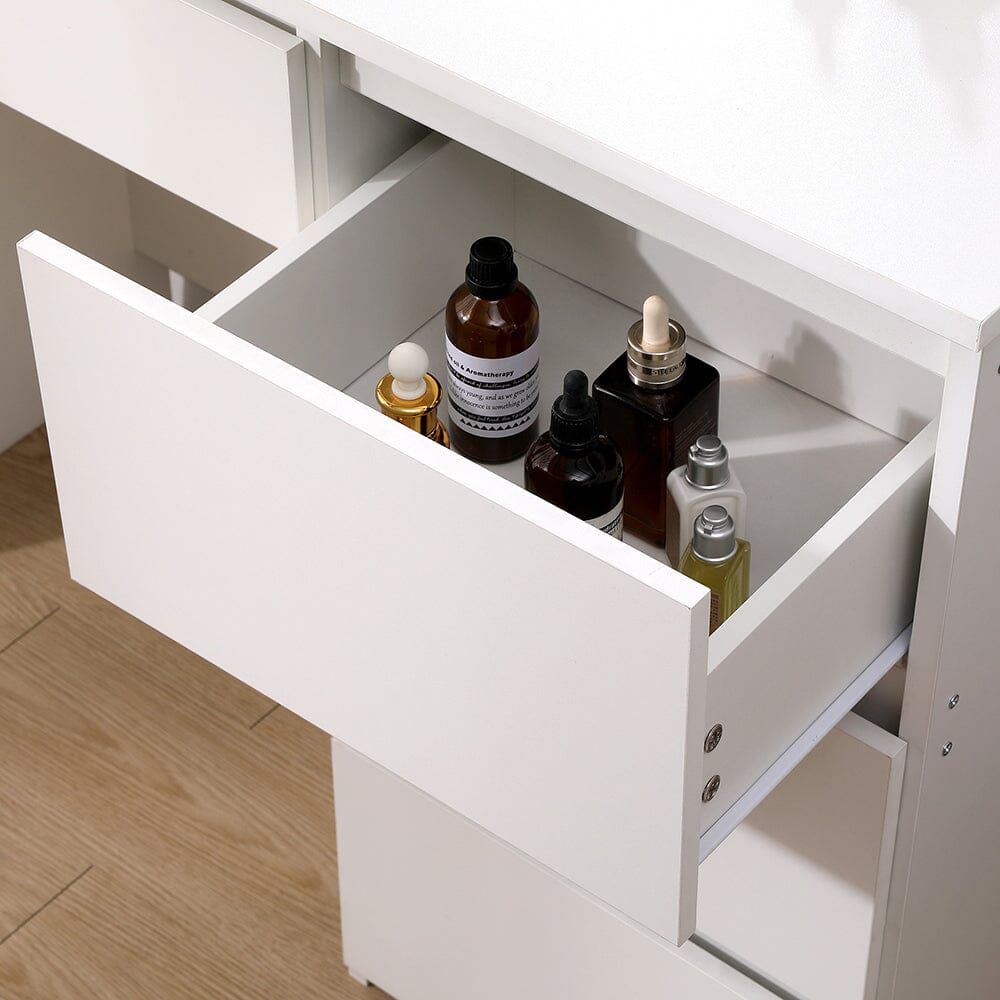 43cm D Hollywood Dressing Table with Large Lighted Mirror - House Comfort