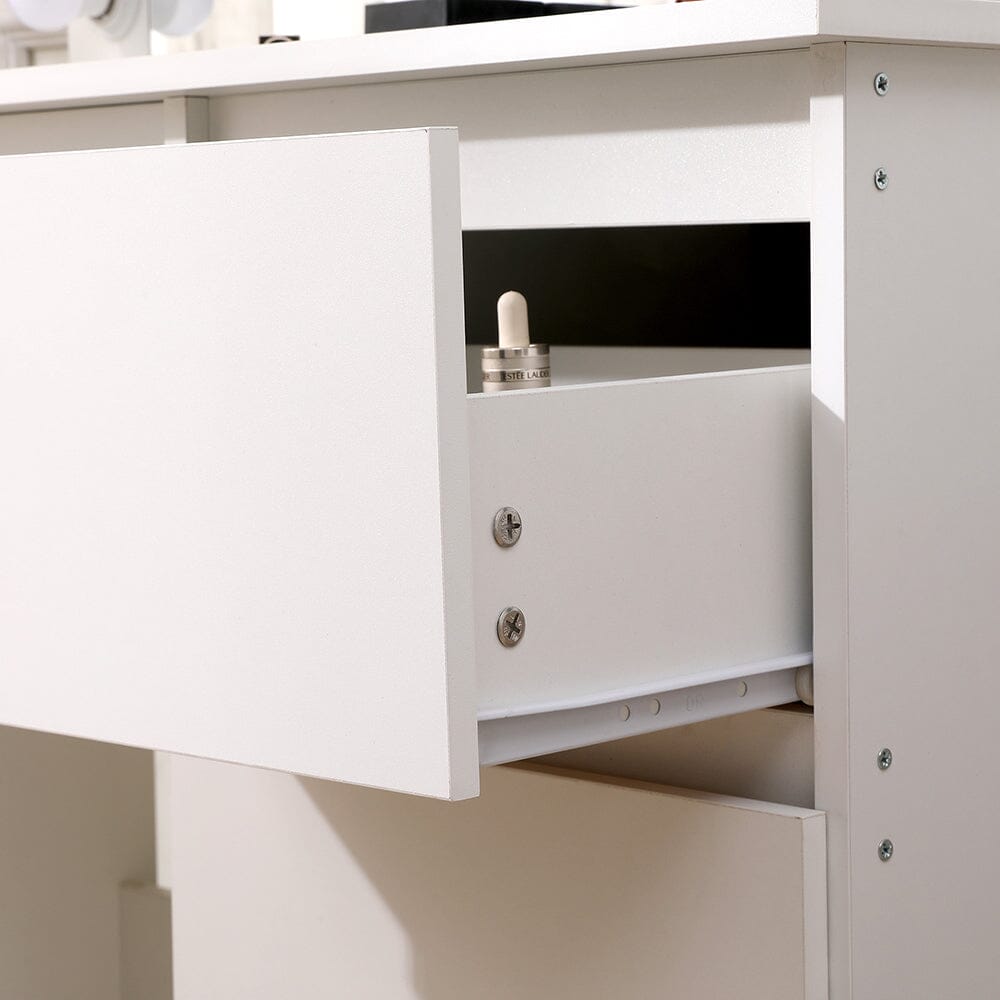 43cm D Hollywood Dressing Table with Large Lighted Mirror - House Comfort