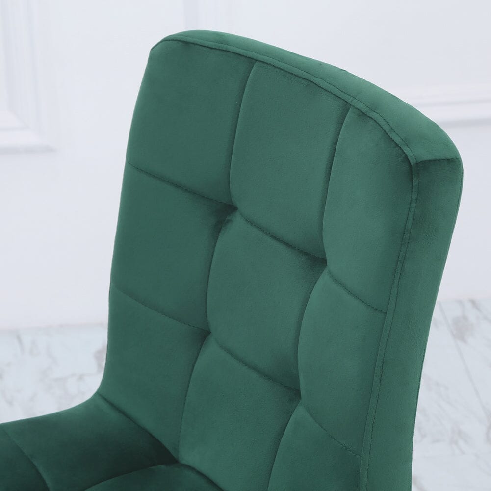 44cm Wide Retro Velvet Accent Desk Chair Dining Desk Chairs - House Comfort