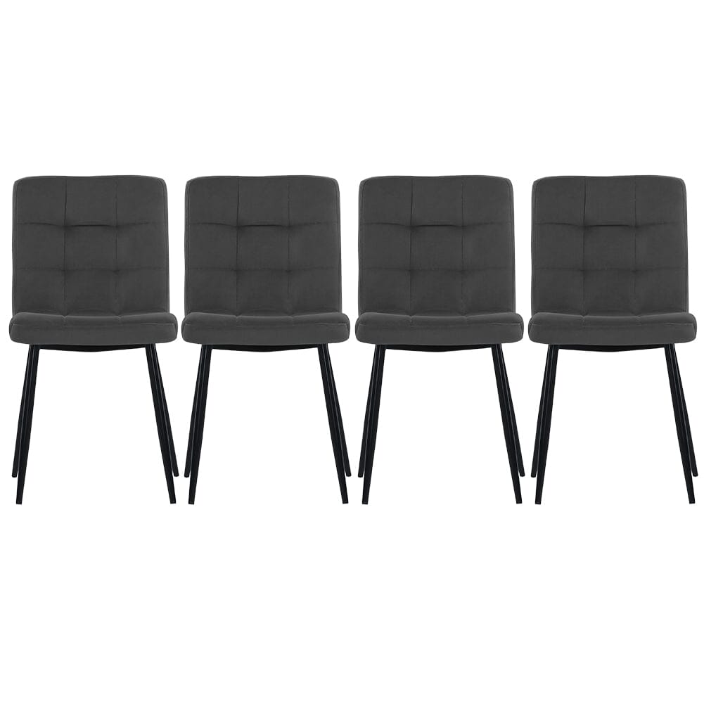 44cm Wide Retro Velvet Accent Desk Chair Dining Desk Chairs - House Comfort