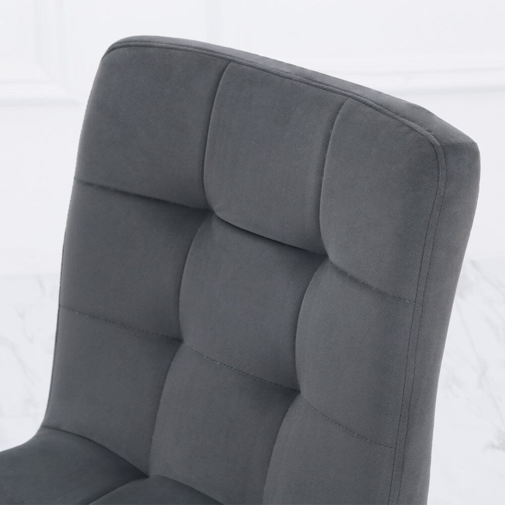 44cm Wide Retro Velvet Accent Desk Chair Dining Desk Chairs - House Comfort