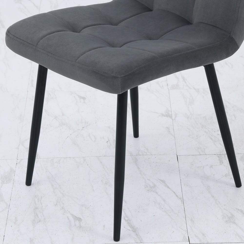 44cm Wide Retro Velvet Accent Desk Chair Dining Desk Chairs - House Comfort