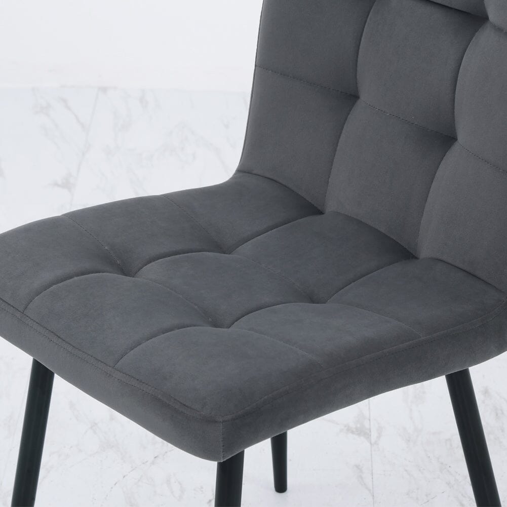 44cm Wide Retro Velvet Accent Desk Chair Dining Desk Chairs - House Comfort