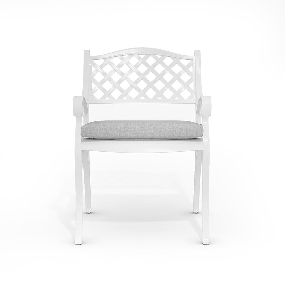 4/6 Seater Aluminium Garden Dining Set with Parasol Hole - House Comfort