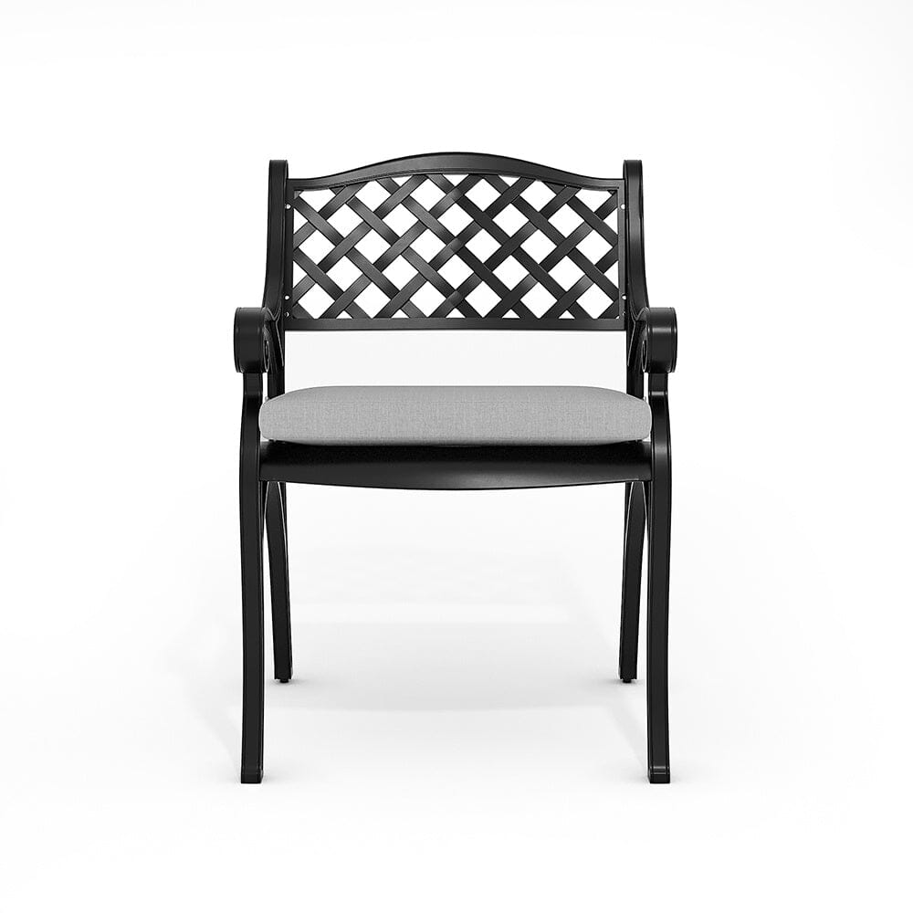 4/6 Seater Aluminium Garden Dining Set with Parasol Hole - House Comfort