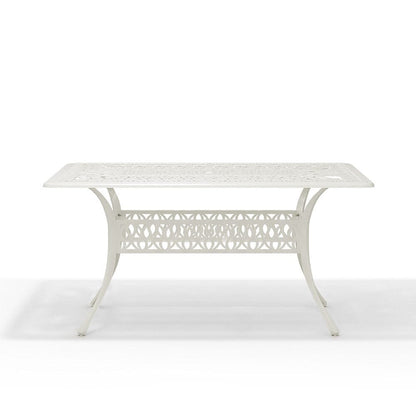 4/6 Seater Aluminium Garden Dining Set with Parasol Hole - House Comfort