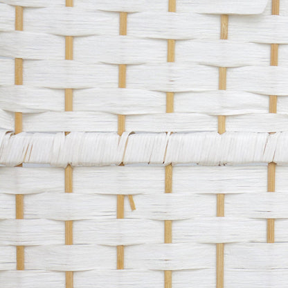 4/6 White Wooden Panels Folding Room Divider Partition Slat Privacy Screen - House Comfort