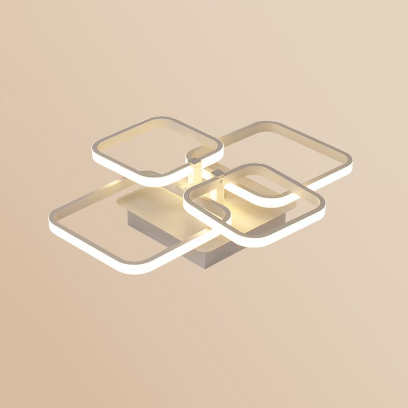 4/6/8 Lights Square LED Ceiling Light with Remote Control - House Comfort