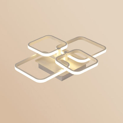 4/6/8 Lights Square LED Ceiling Light with Remote Control - House Comfort