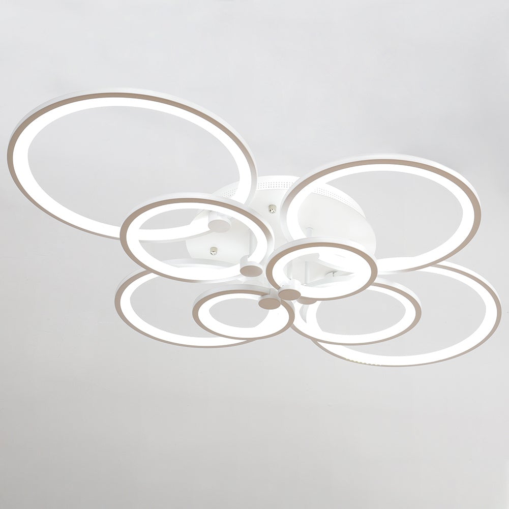 4/6/8 Rings LED Semi - Flush Ceiling Light Dimmable/Non - Dimmable - House Comfort