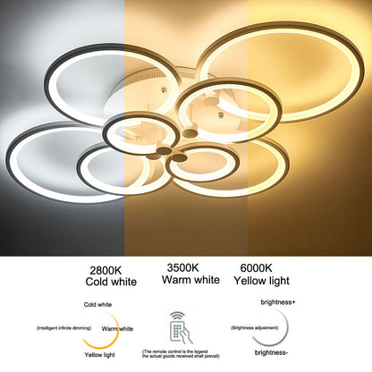 4/6/8 Rings LED Semi - Flush Ceiling Light Dimmable/Non - Dimmable - House Comfort